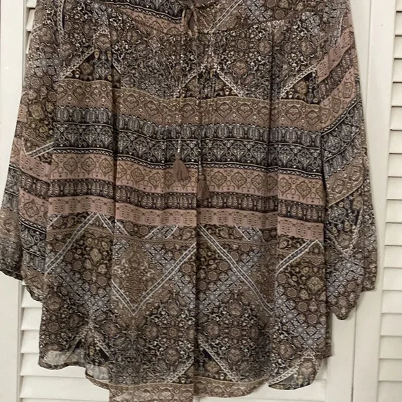 Women’s long sleeve Eve Tribal print Tunic Size 3X - Picture 4 of 7